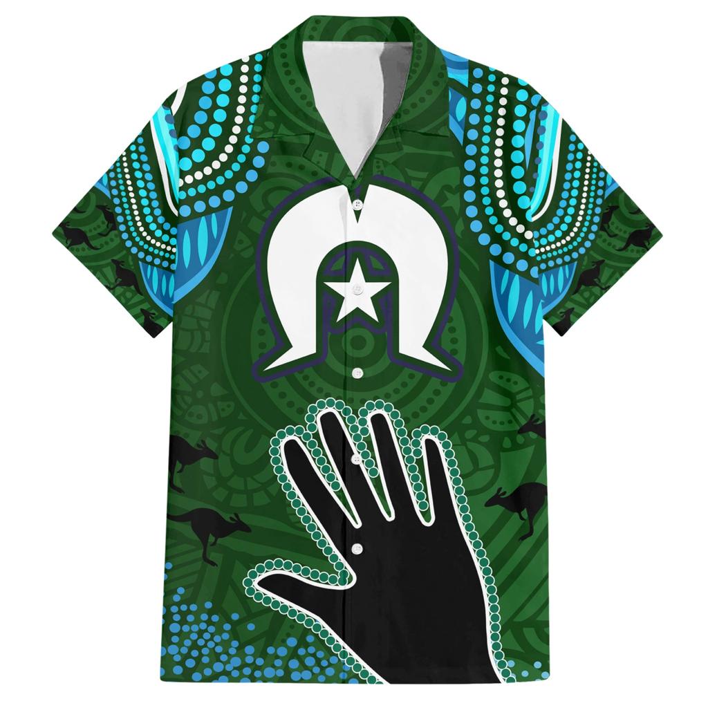 Torest Trait Islands Mix Aboriginal Pattern Family Matching Short Sleeve Bodycon Dress and Hawaiian Shirt