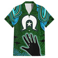 Torest Trait Islands Mix Aboriginal Pattern Family Matching Short Sleeve Bodycon Dress and Hawaiian Shirt