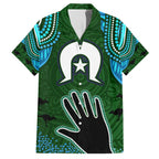 Torest Trait Islands Mix Aboriginal Pattern Family Matching Short Sleeve Bodycon Dress and Hawaiian Shirt