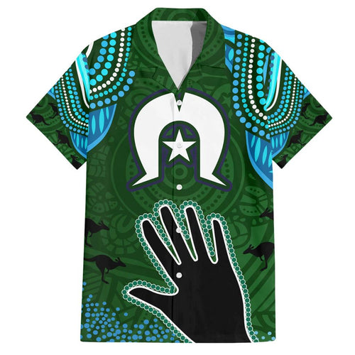 Torest Trait Islands Mix Aboriginal Pattern Family Matching Short Sleeve Bodycon Dress and Hawaiian Shirt