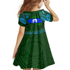 Torest Trait Islands Mix Aboriginal Pattern Family Matching Summer Maxi Dress and Hawaiian Shirt
