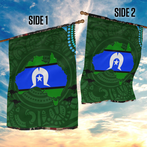 Torest Trait Islands Mix Aboriginal Pattern Garden Flag