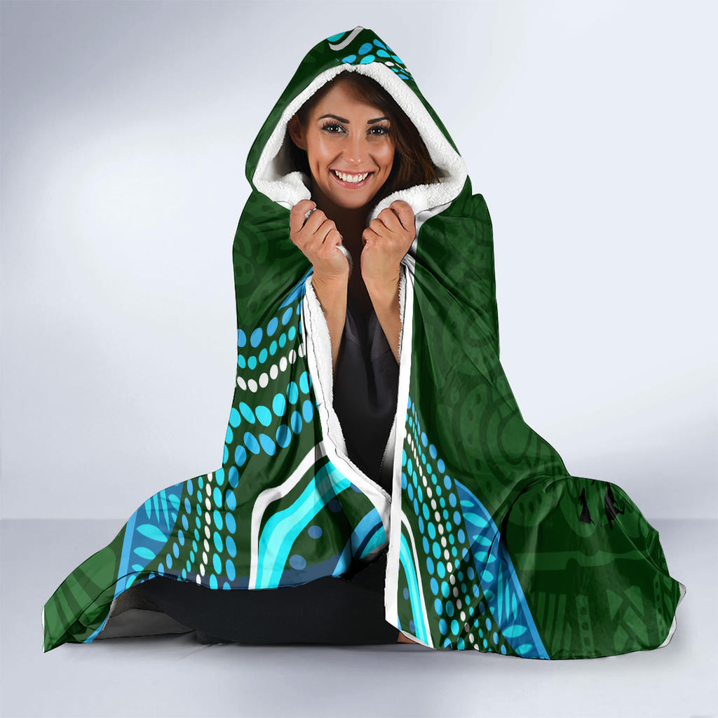 Torest Trait Islands Mix Aboriginal Pattern Hooded Blanket