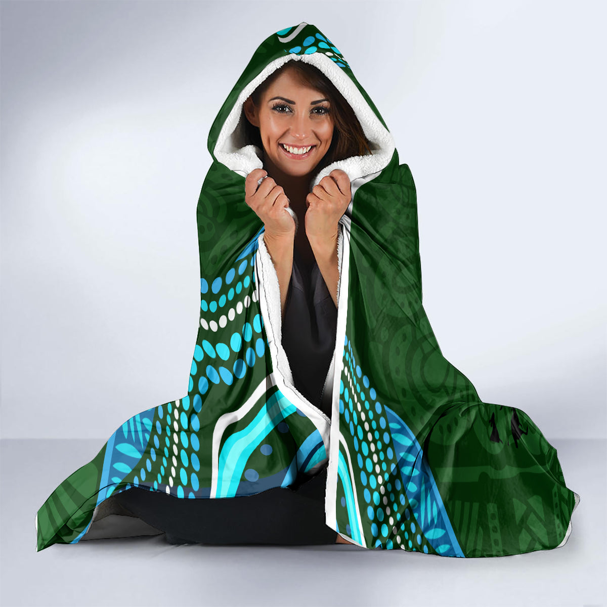 Torest Trait Islands Mix Aboriginal Pattern Hooded Blanket
