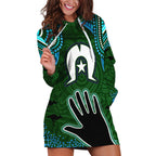 Torest Trait Islands Mix Aboriginal Pattern Hoodie Dress