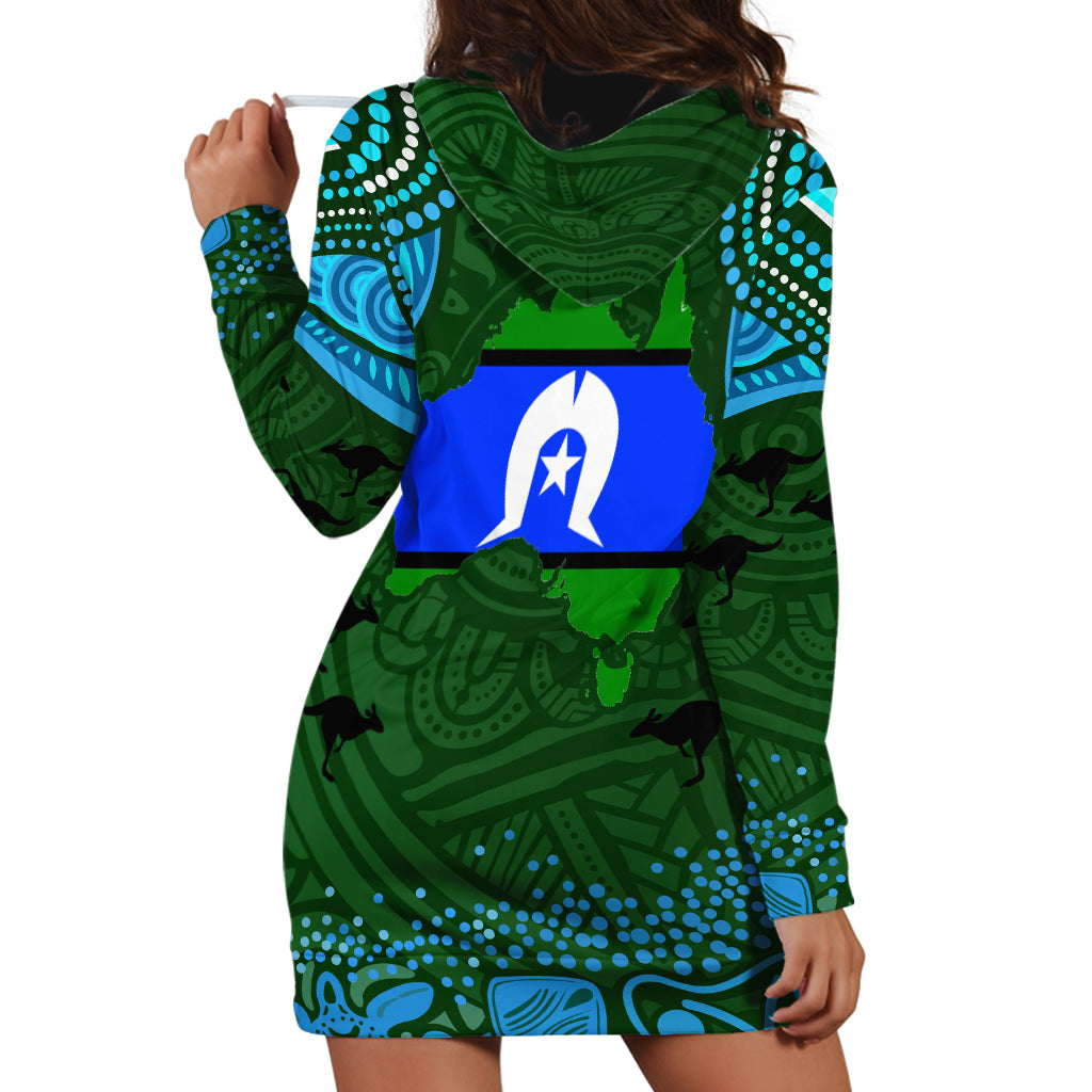 Torest Trait Islands Mix Aboriginal Pattern Hoodie Dress