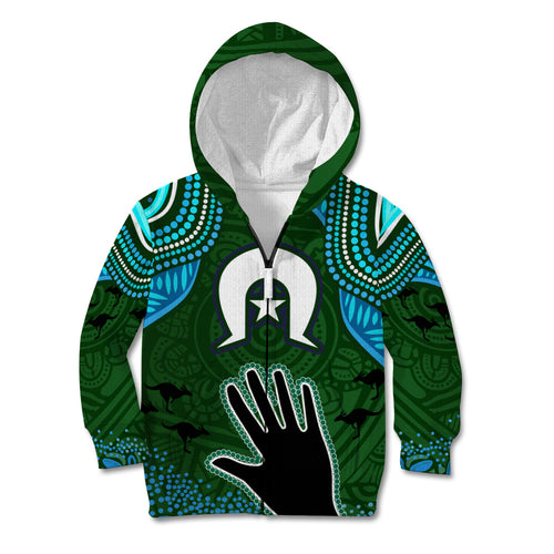 Torest Trait Islands Mix Aboriginal Pattern Kid Hoodie