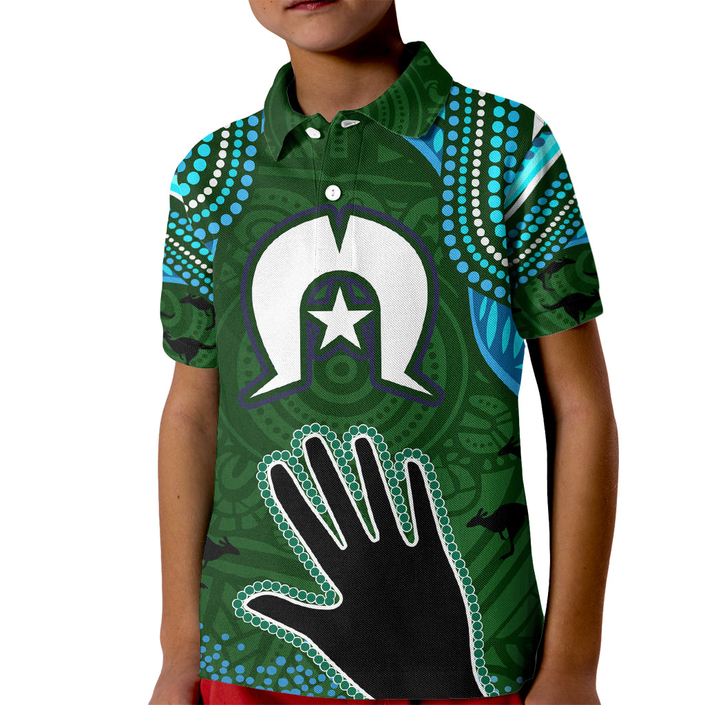 Torest Trait Islands Mix Aboriginal Pattern Kid Polo Shirt