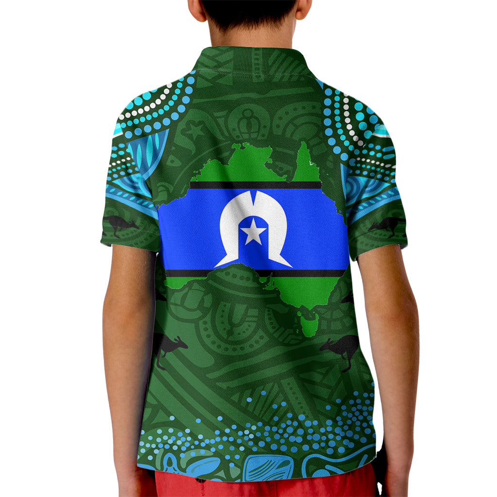 Torest Trait Islands Mix Aboriginal Pattern Kid Polo Shirt