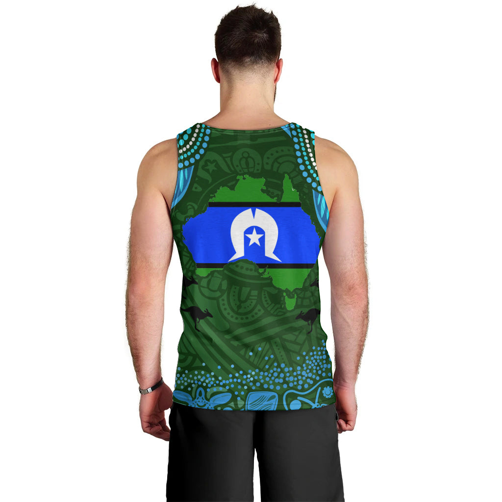 Torest Trait Islands Mix Aboriginal Pattern Men Tank Top