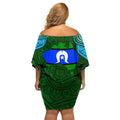 Torest Trait Islands Mix Aboriginal Pattern Off Shoulder Short Dress