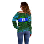 Torest Trait Islands Mix Aboriginal Pattern Off Shoulder Sweater