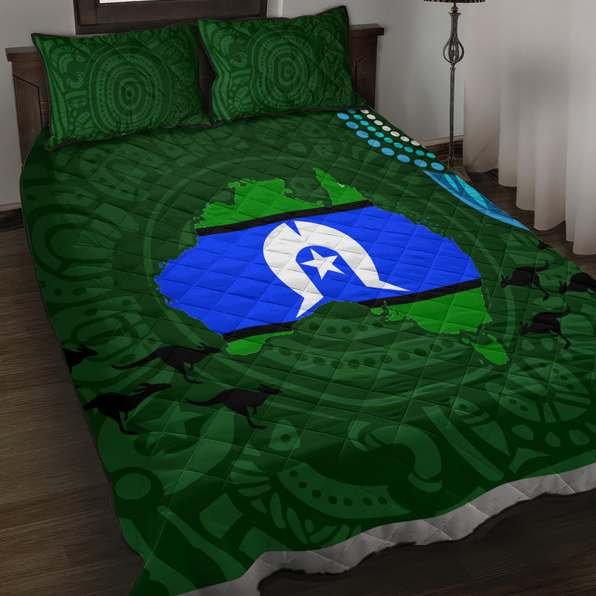 Torest Trait Islands Mix Aboriginal Pattern Quilt Bed Set