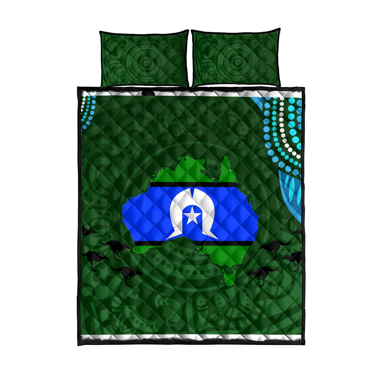 Torest Trait Islands Mix Aboriginal Pattern Quilt Bed Set