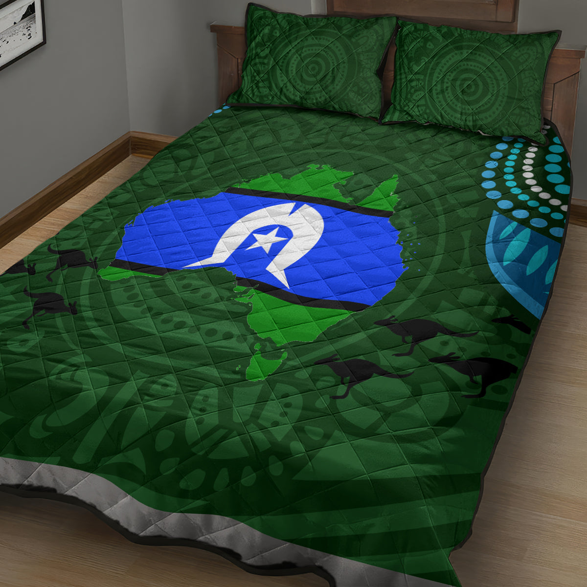 Torest Trait Islands Mix Aboriginal Pattern Quilt Bed Set