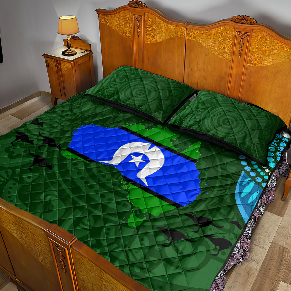 Torest Trait Islands Mix Aboriginal Pattern Quilt Bed Set