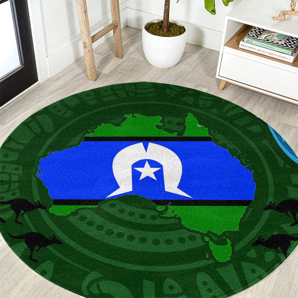 Torest Trait Islands Mix Aboriginal Pattern Round Carpet