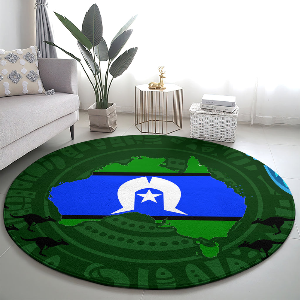 Torest Trait Islands Mix Aboriginal Pattern Round Carpet