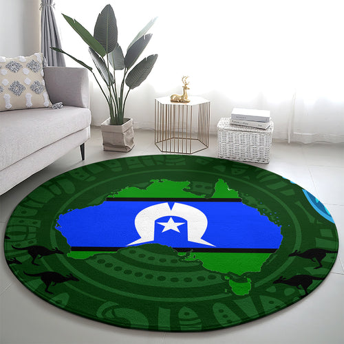Torest Trait Islands Mix Aboriginal Pattern Round Carpet