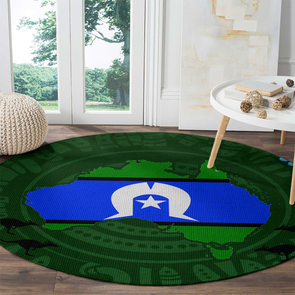 Torest Trait Islands Mix Aboriginal Pattern Round Carpet