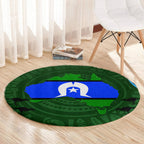 Torest Trait Islands Mix Aboriginal Pattern Round Carpet