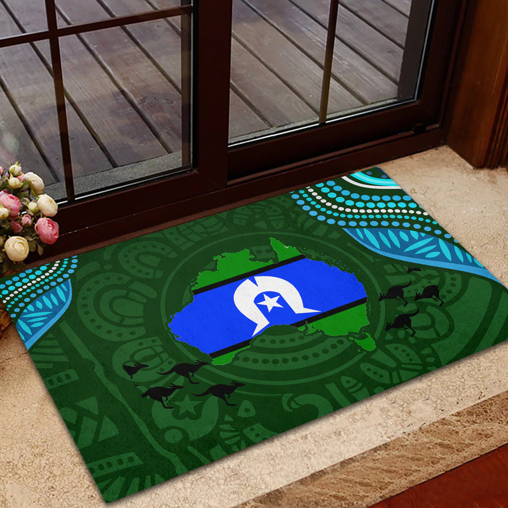 Torest Trait Islands Mix Aboriginal Pattern Rubber Doormat