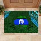 Torest Trait Islands Mix Aboriginal Pattern Rubber Doormat