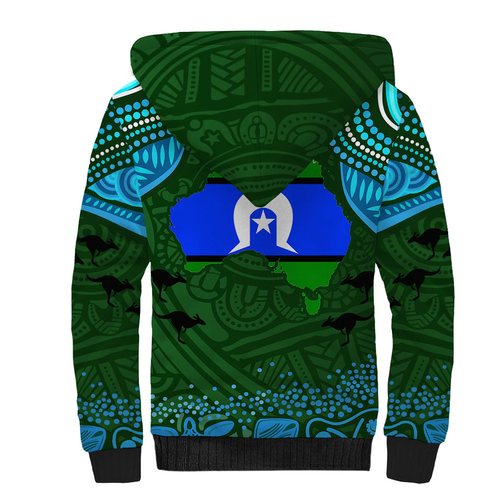 Torest Trait Islands Mix Aboriginal Pattern Sherpa Hoodie
