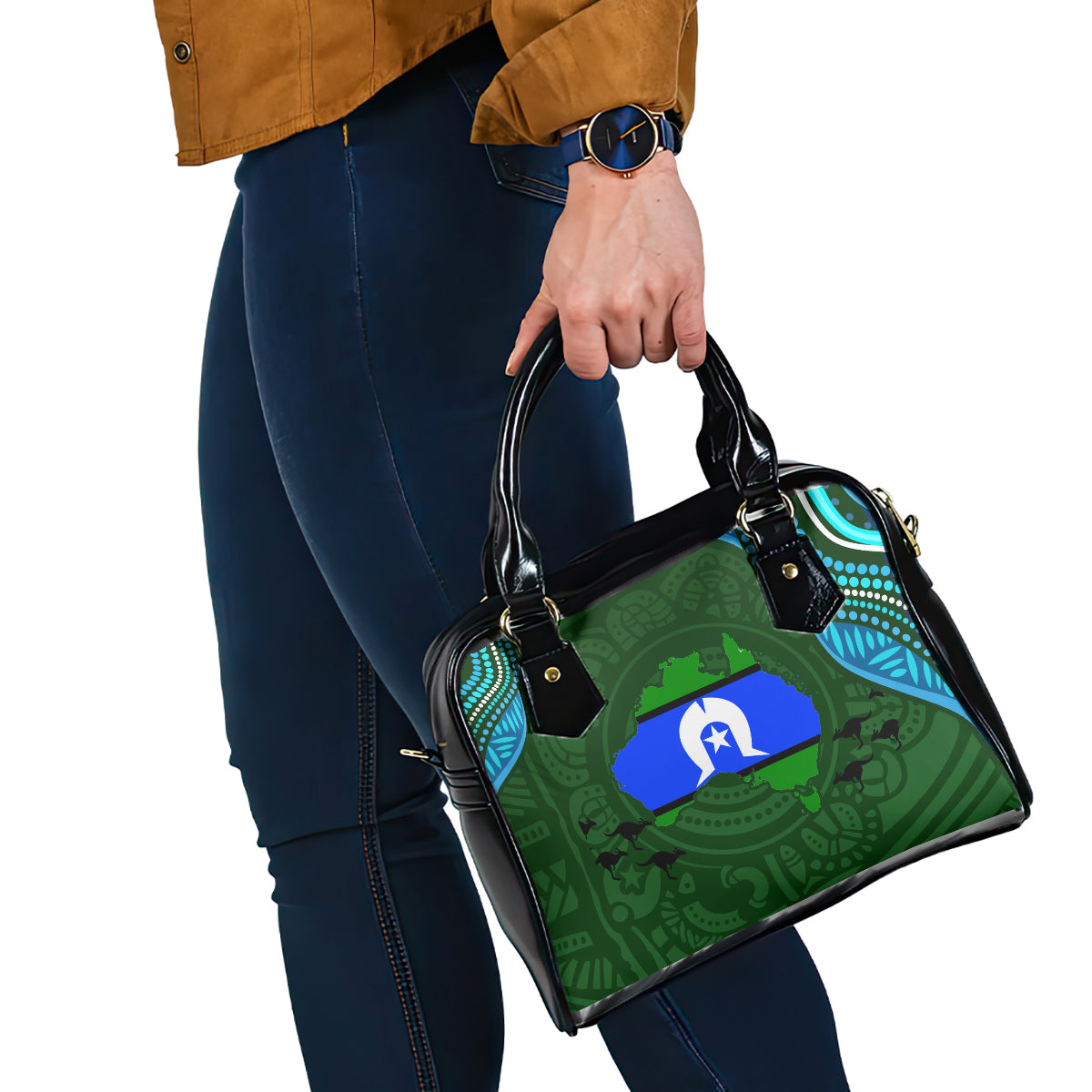 Torest Trait Islands Mix Aboriginal Pattern Shoulder Handbag