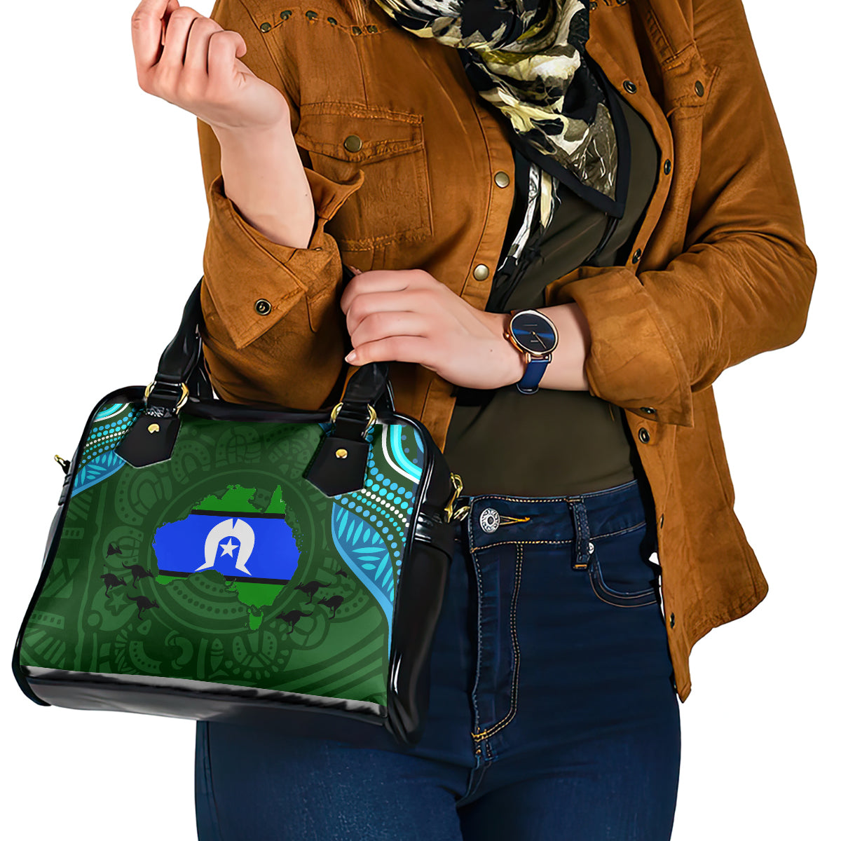 Torest Trait Islands Mix Aboriginal Pattern Shoulder Handbag