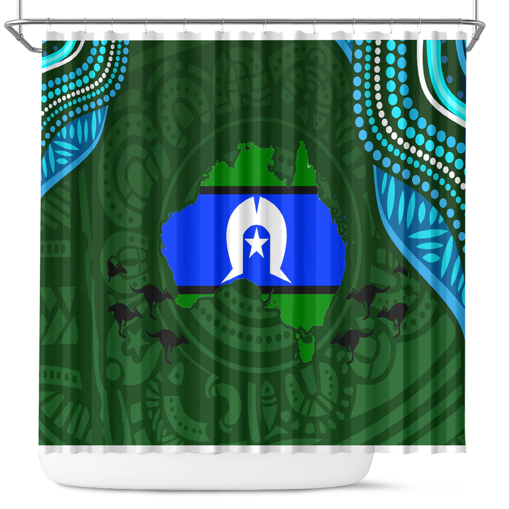 Torest Trait Islands Mix Aboriginal Pattern Shower Curtain