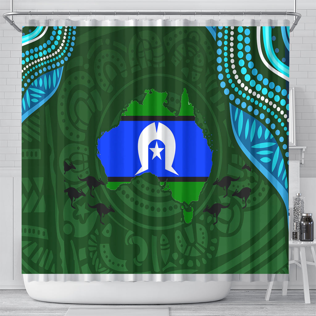 Torest Trait Islands Mix Aboriginal Pattern Shower Curtain