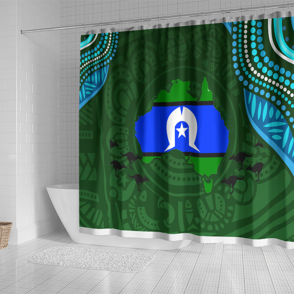 Torest Trait Islands Mix Aboriginal Pattern Shower Curtain