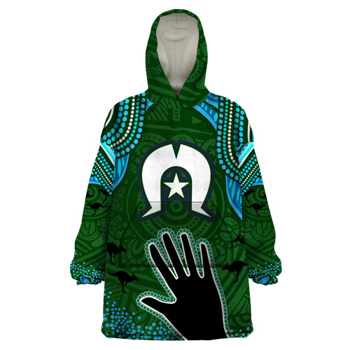 Torest Trait Islands Mix Aboriginal Pattern Wearable Blanket Hoodie