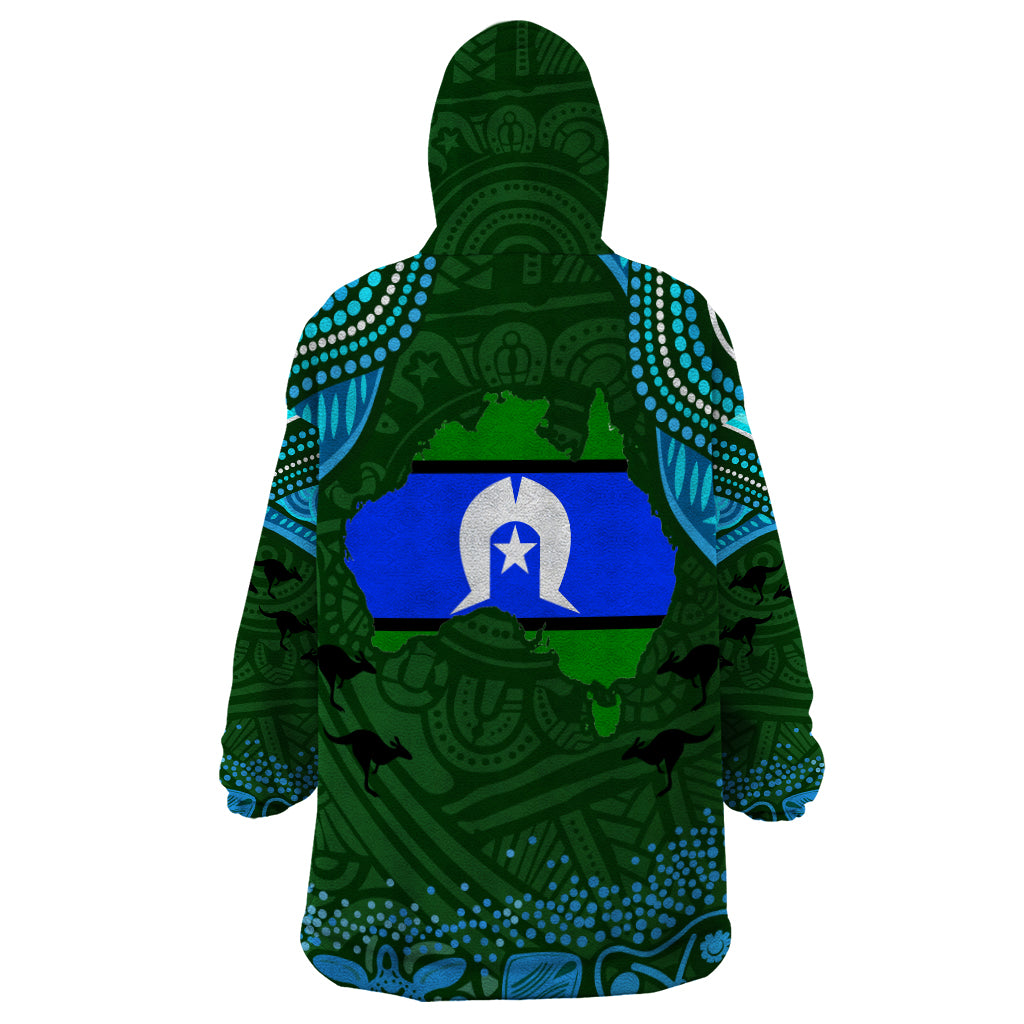 Torest Trait Islands Mix Aboriginal Pattern Wearable Blanket Hoodie