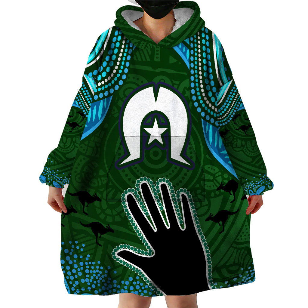 Torest Trait Islands Mix Aboriginal Pattern Wearable Blanket Hoodie