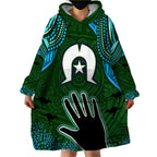 Torest Trait Islands Mix Aboriginal Pattern Wearable Blanket Hoodie