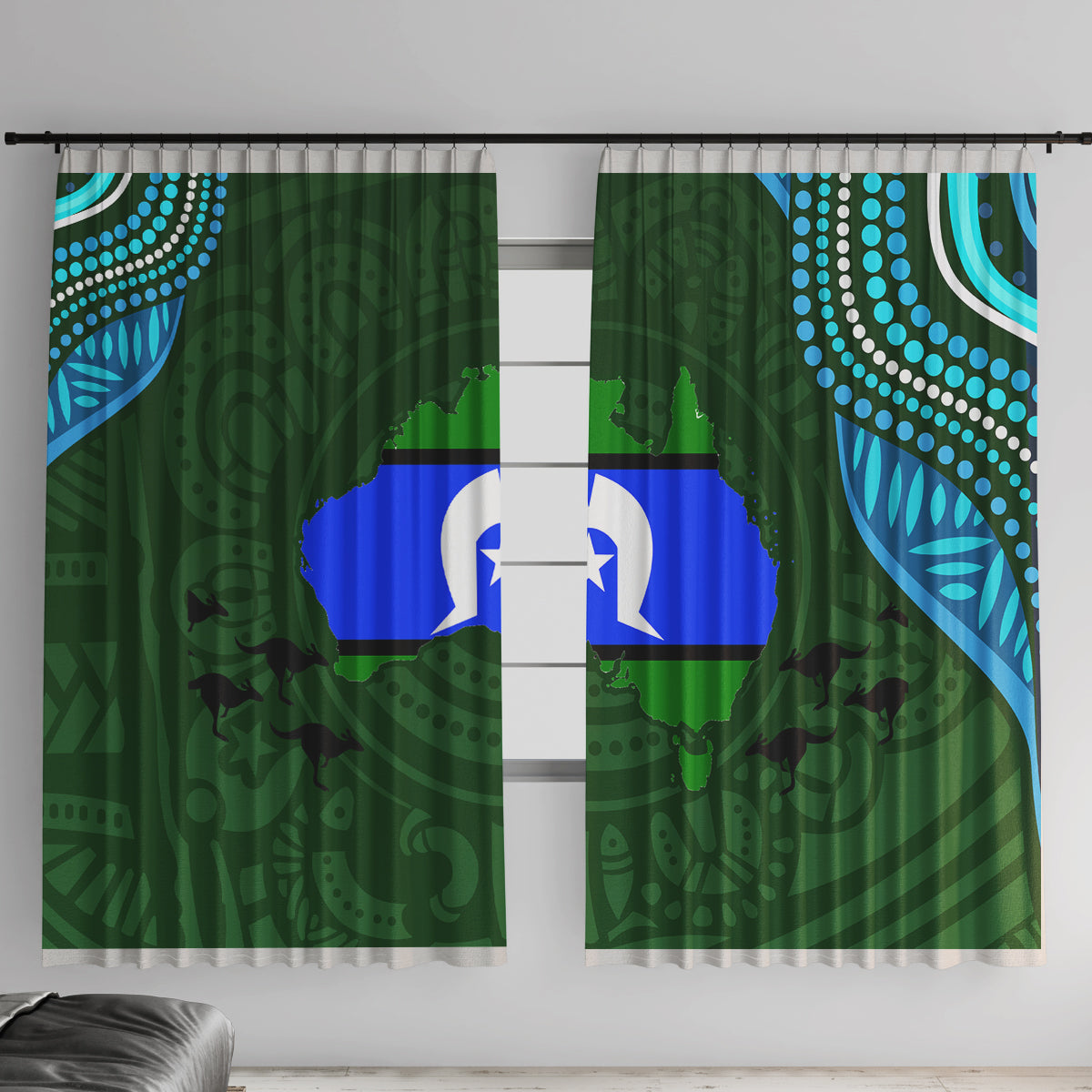 Torest Trait Islands Mix Aboriginal Pattern Window Curtain