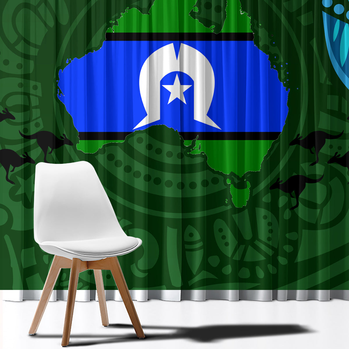 Torest Trait Islands Mix Aboriginal Pattern Window Curtain