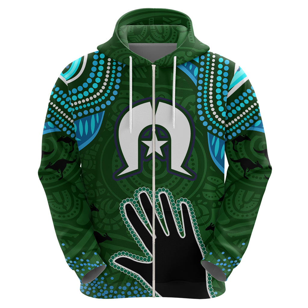 Torest Trait Islands Mix Aboriginal Pattern Zip Hoodie