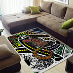 Aboriginal Lizzard Pattern Dot Art Area Rug