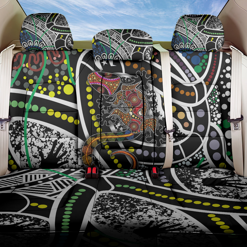 Aboriginal Lizzard Pattern Dot Art Back Car Seat Cover