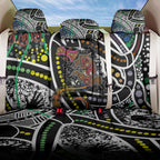 Aboriginal Lizzard Pattern Dot Art Back Car Seat Cover