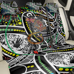 Aboriginal Lizzard Pattern Dot Art Back Car Seat Cover