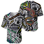 Aboriginal Lizzard Pattern Dot Art Baseball Jersey