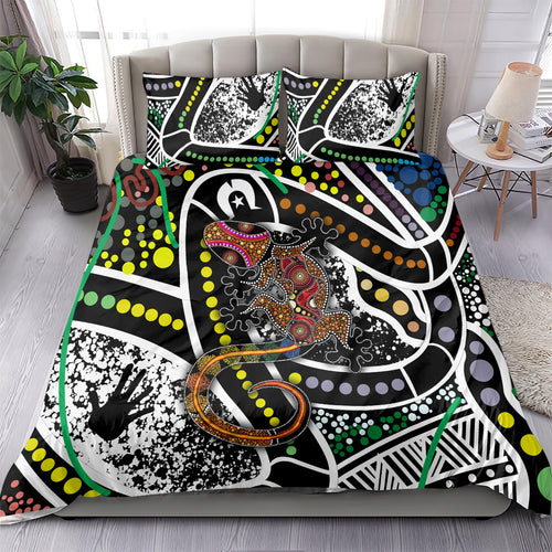 Aboriginal Lizzard Pattern Dot Art Bedding Set