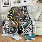Aboriginal Lizzard Pattern Dot Art Blanket