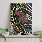 Aboriginal Lizzard Pattern Dot Art Canvas Wall Art