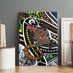 Aboriginal Lizzard Pattern Dot Art Canvas Wall Art