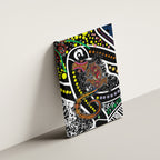 Aboriginal Lizzard Pattern Dot Art Canvas Wall Art